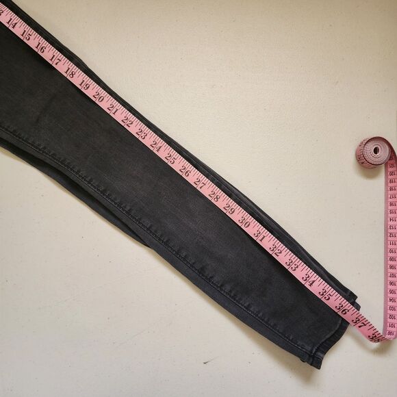 Bullhead Denim Co Jeans Womens 24 Moto Grey Rocker Mid-Rise Skinny - Picture 10 of 11